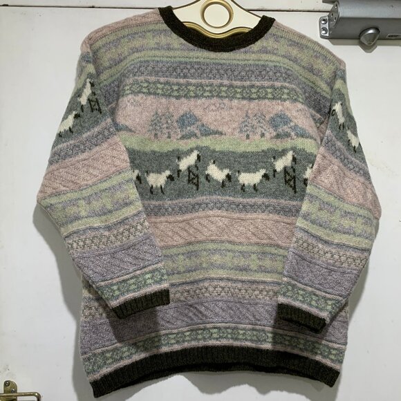 VINTAGE STRATHSPEY KNIT WOOL SWEATER PATTERN SIZE M - Picture 1 of 9